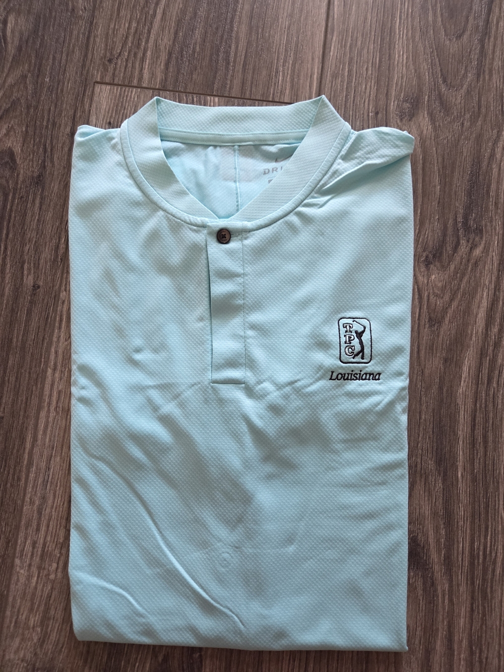 Nike Men's Light Aqua Dri-fit Golf Polo
